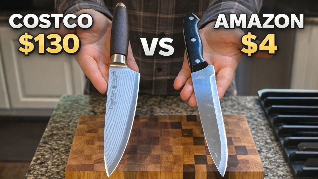 $4 Amazon Knife vs $130 Costco Knife - Real Test