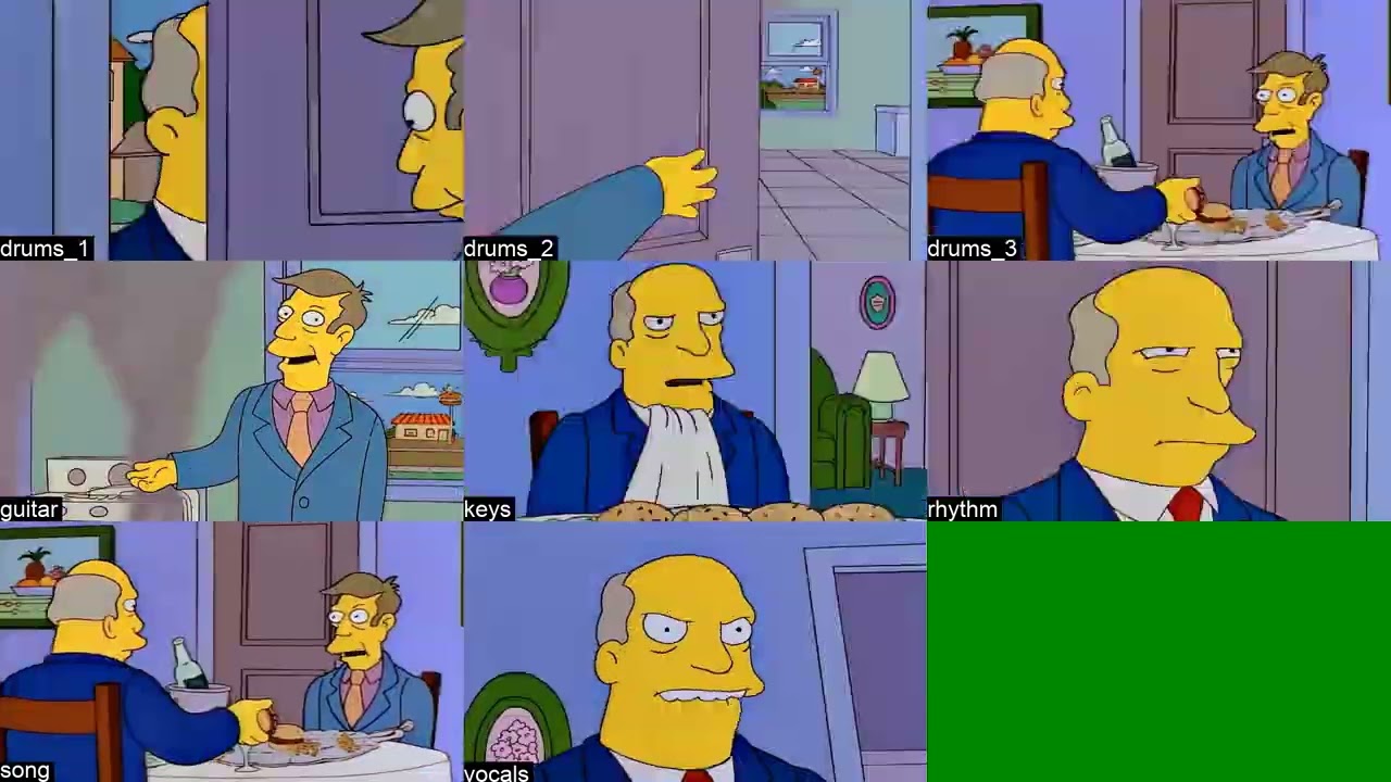 Steamed hams but the frames are rearranged to make Queen - Bohemian Rhapsody
