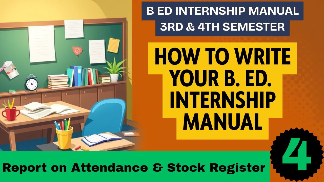 B. Ed. IPOT 3rd & 4th Sem| Report on Attendance & Stock Register | B Ed University of Kashmir