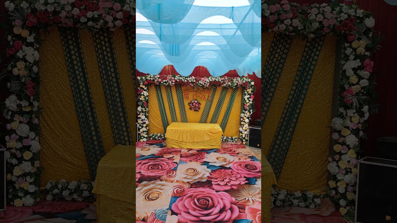 Haldi ceremony decoration | Haldi decoration idea |