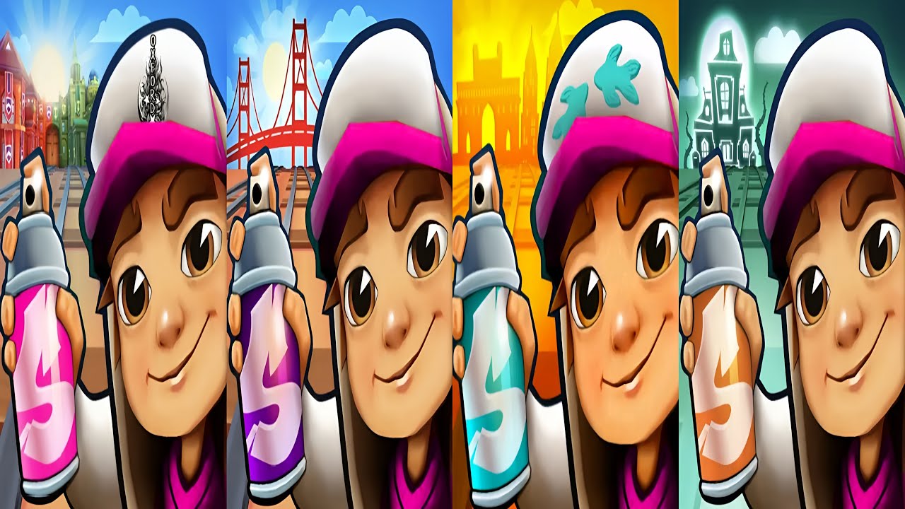 Subway Surfers : Oxford 2025 🆚 San Francisco 2024 🆚 Haunted Hood 2024 🆚 Mumbai 2021 