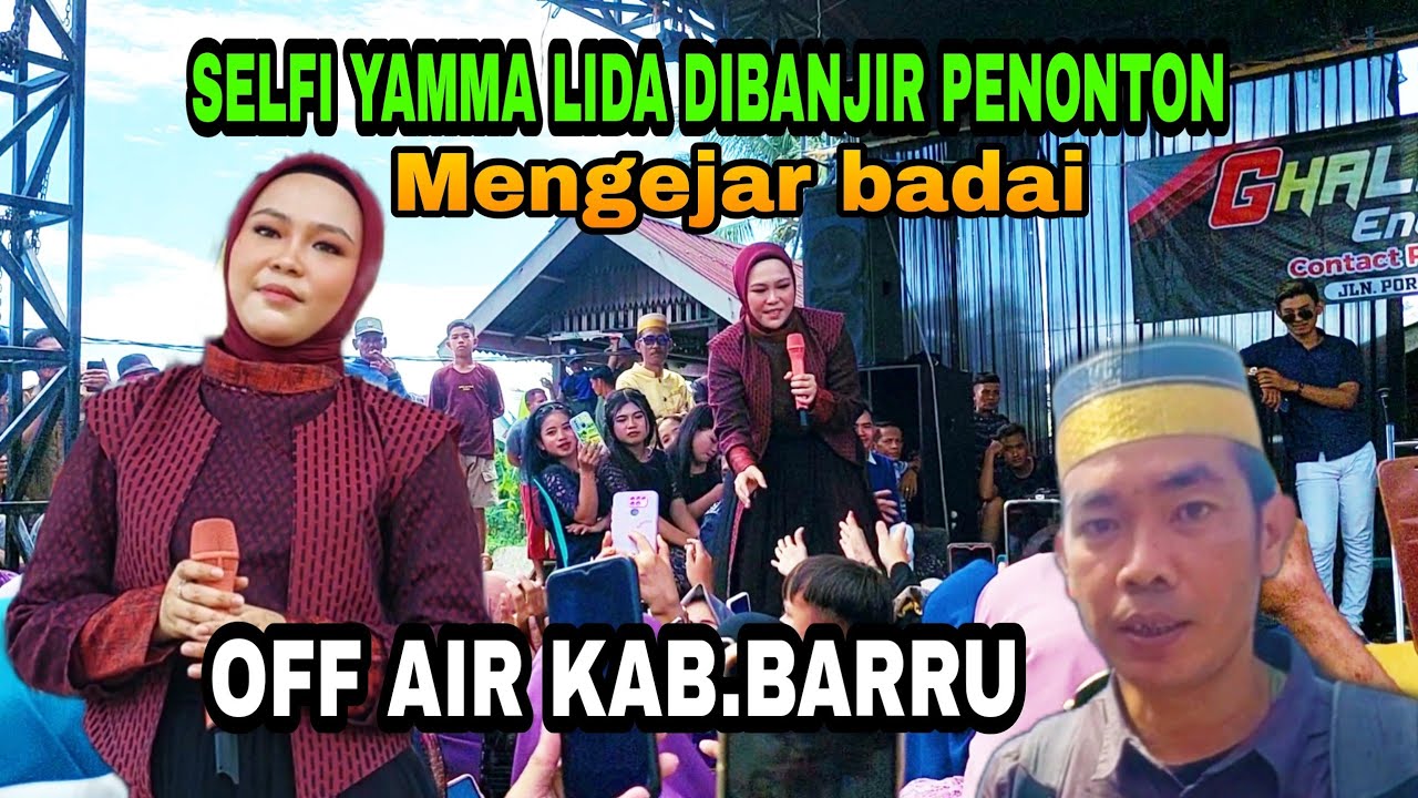 Wow Selfi yamma lida di banjiri  penonton  mengejar badai ,off air kab.barru Sulawesi Selatan