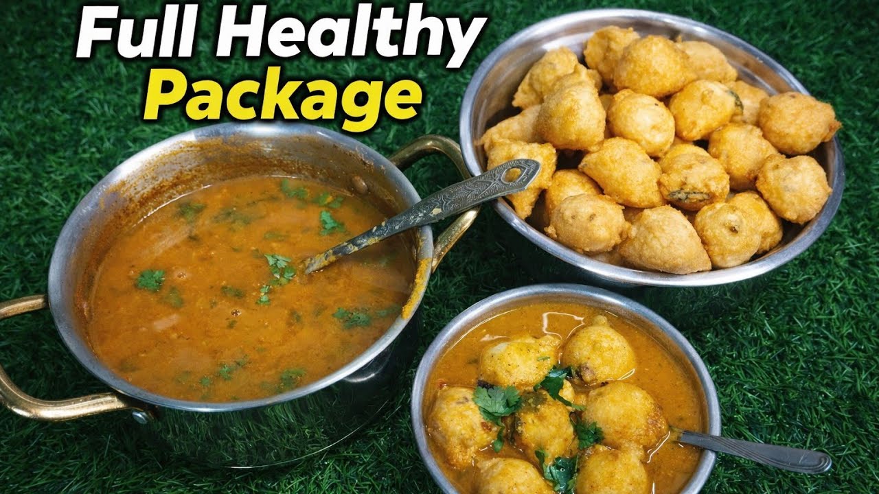Evening Snacks Recipe | అన్ని ఇంట్లో ఉండే వాటితో రసం&పెసరపప్పుమినపప్పు బొండలు | Full Healthy Package