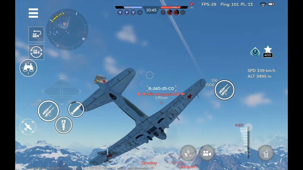 P-51H-5-NA, IL-10 Air Battle Gameplay #WTM bomber hunting. Sorry NitroAssassin08 lol