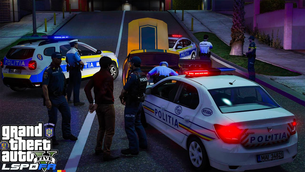 URMARIRE PERICULOASA CU FOCURI DE ARMA - GTA 5 - POLITIA ROMANA - LSPDFR