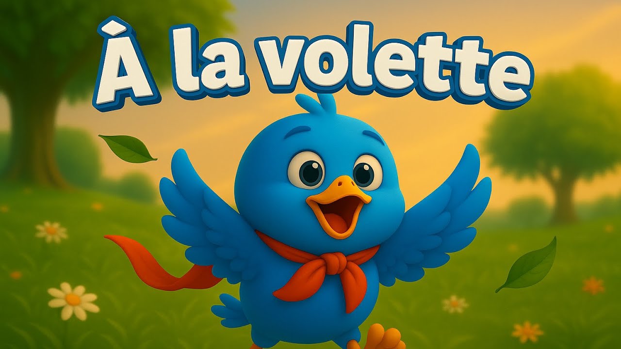 À la Volette 🐦 - Comptine Traditionnelle avec Petit Oiseau | Chansons pour Enfants 🎵✨