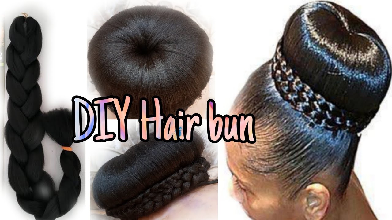 DIY|| How To Make Hair Bun with drawstring || Using expression braiding hair.