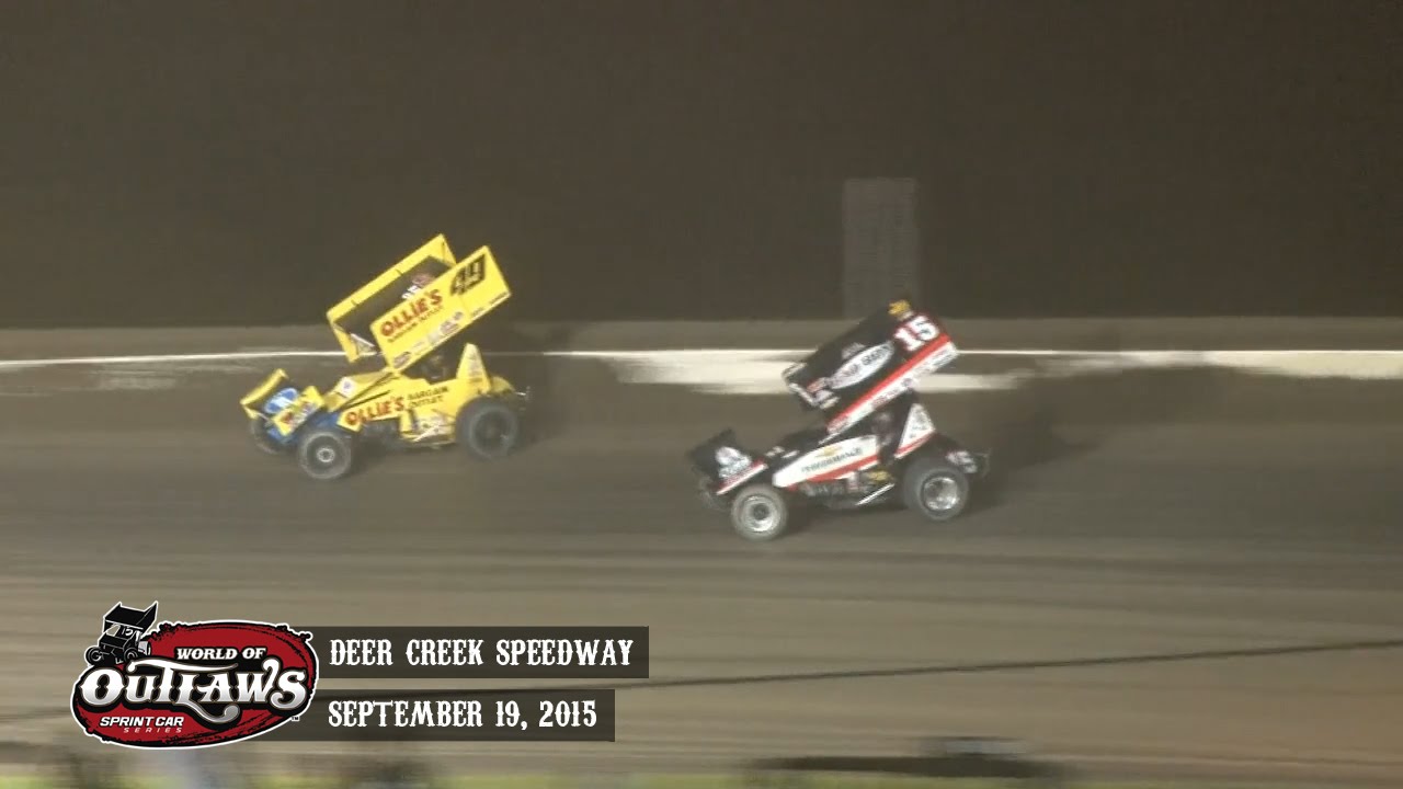 Highlights: World of Outlaws Sprint Cars Deer Creek Speedway September 19th, 2015