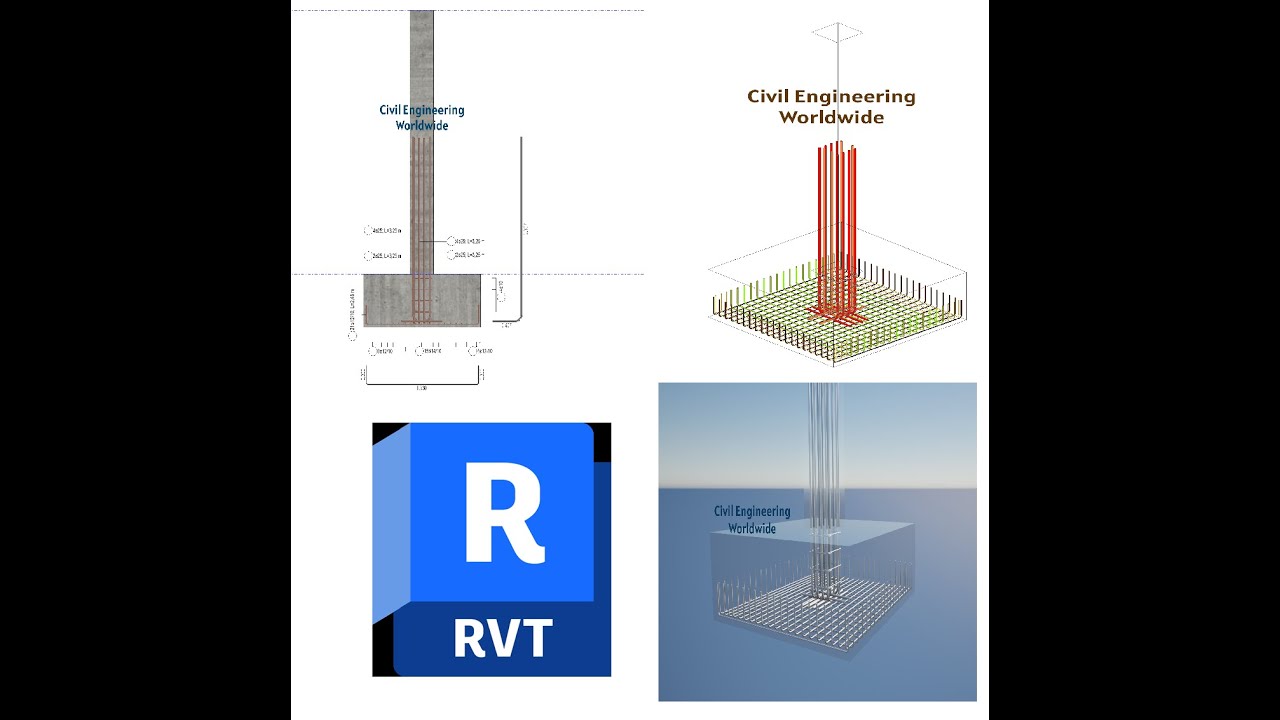 Complete Revit Reinforcement Workflow💡Single Footing Foundation Modeling👷🏻‍♂️