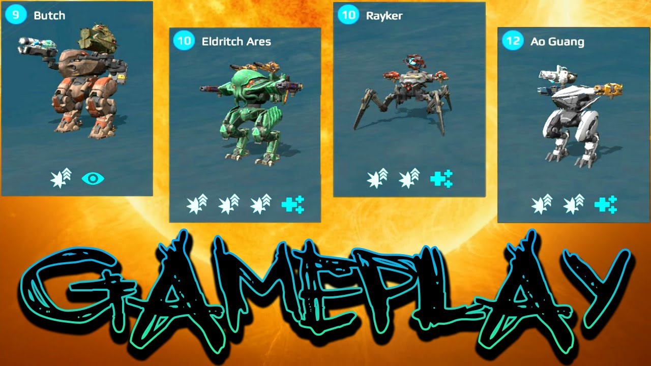 War Robots Butch Eldritch Ares Rayker Ao Guang Gameplay