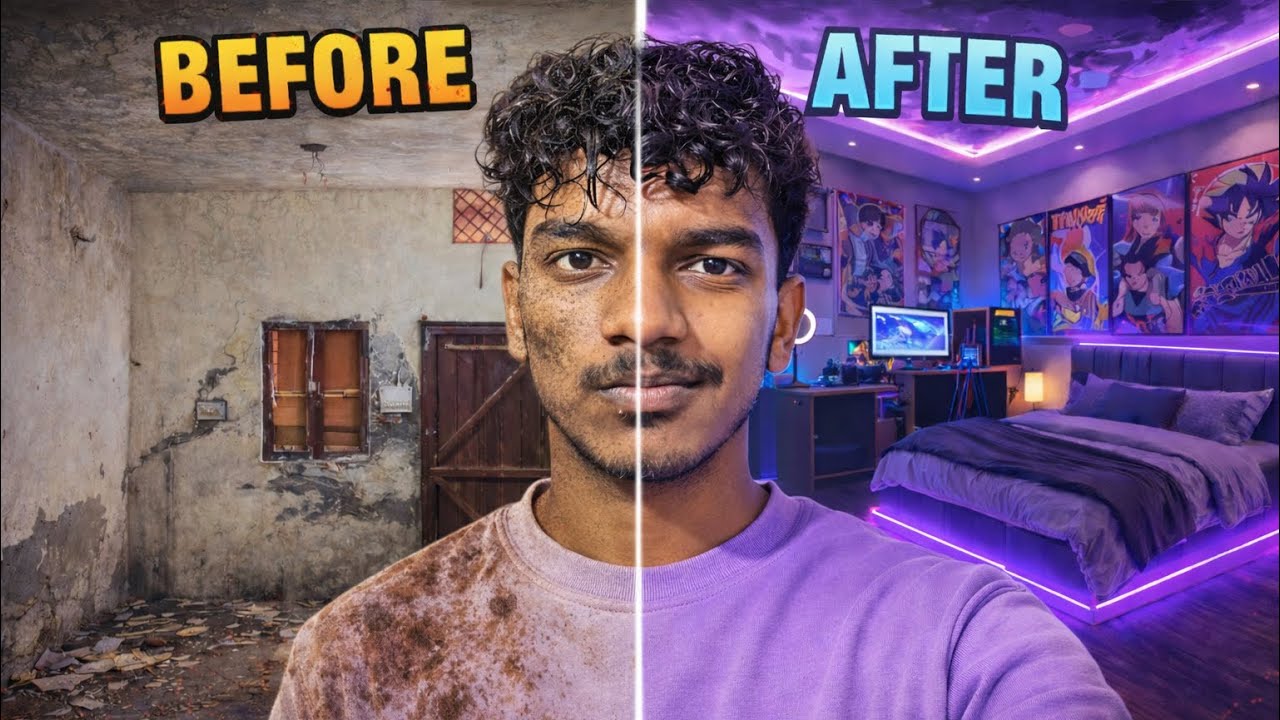Abandoned Room Makeover 😱 | Before vs After”