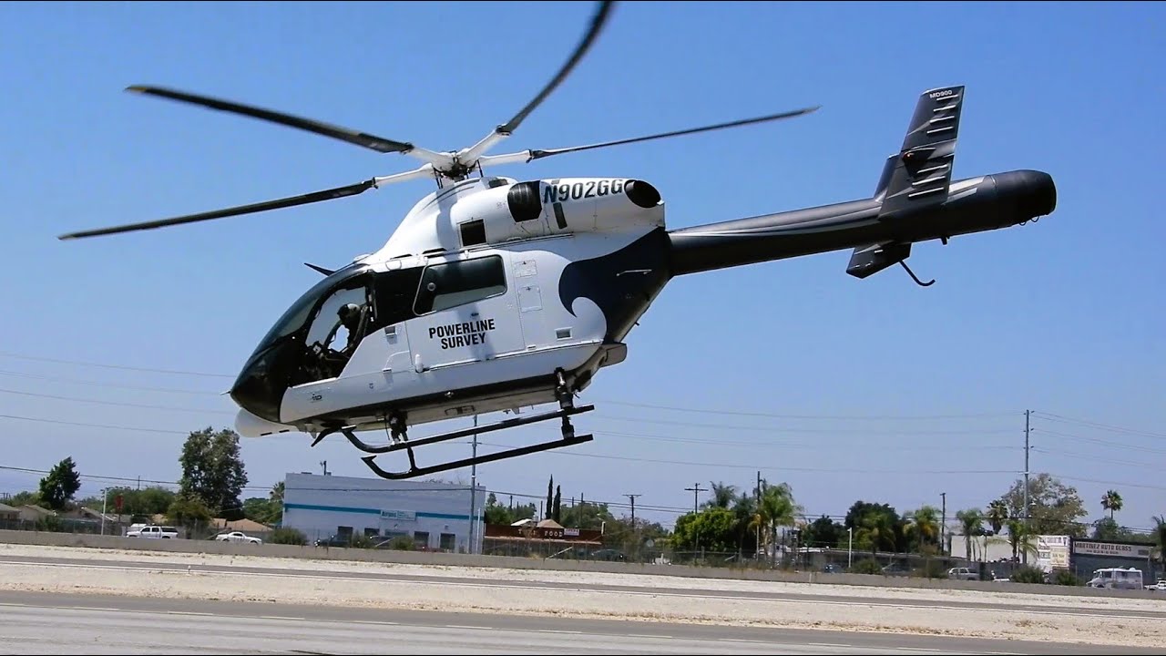 MD900 Explorer Helicopter full sound Engine Start Up Takeoff & Landing - MD Helicopters MD902 N902GG