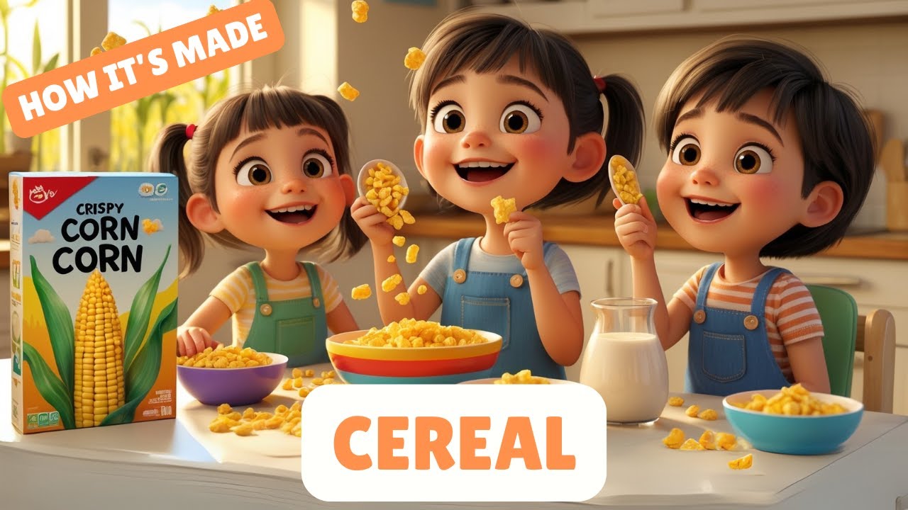Educational animated video for learning - learn how Cereal is made