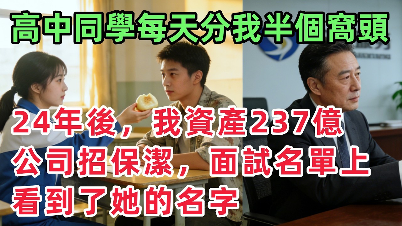 高中同學每天分我半個窩頭，24年後我資產237億，公司招保潔那天，我在面試名單上看到了她的名字？！「情感故事」