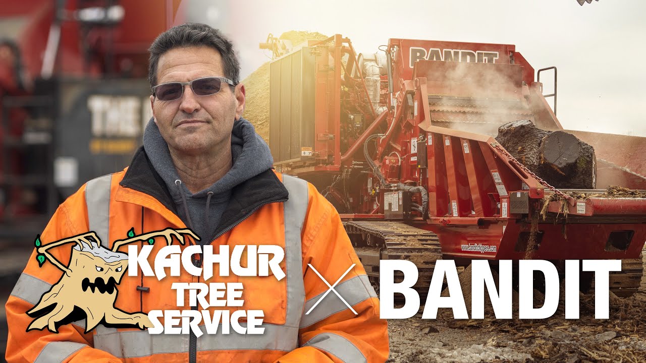 BANDIT & Kachur Tree Service: Making Mulch from Chunk Wood at 1050HP!!!