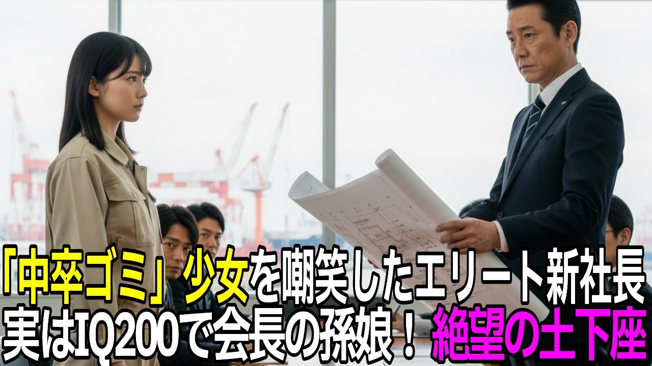 「中卒のゴミ」と見下された少女、正体はIQ200の天才で創業家の孫娘！事実を知った社長が顔面蒼白で土下座【スカッと】