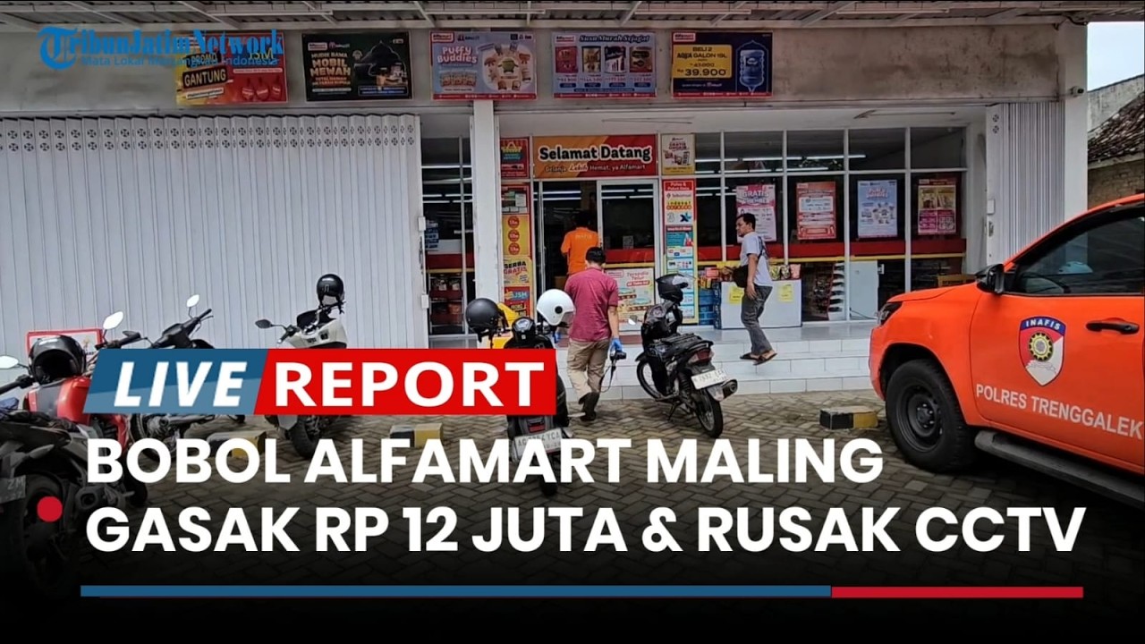 BREAKING NEWS! Bobol Alfamart Pogalan, Maling Gasak Rp 12 Juta & Rusak CCTV