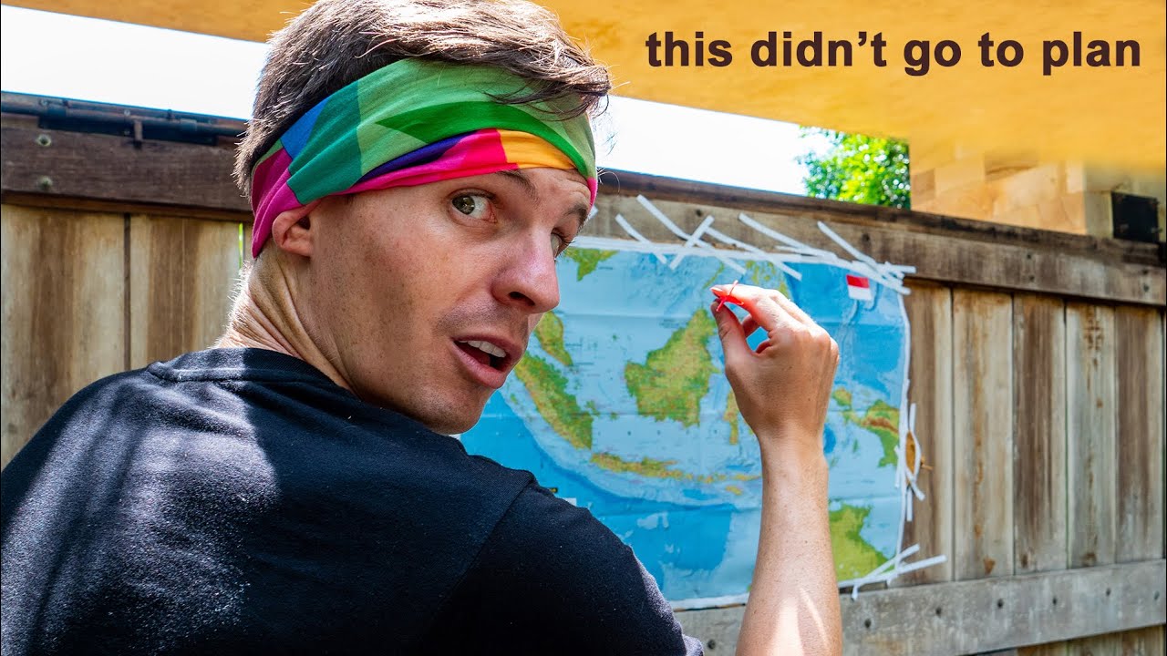 Throwing a Dart at Map of INDONESIA and flying to...