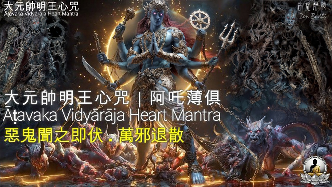【攝伏萬靈，金剛破邪】 大元帥明王心✧梵音  #佛經音樂 #降魔咒 #阿吒薄俱