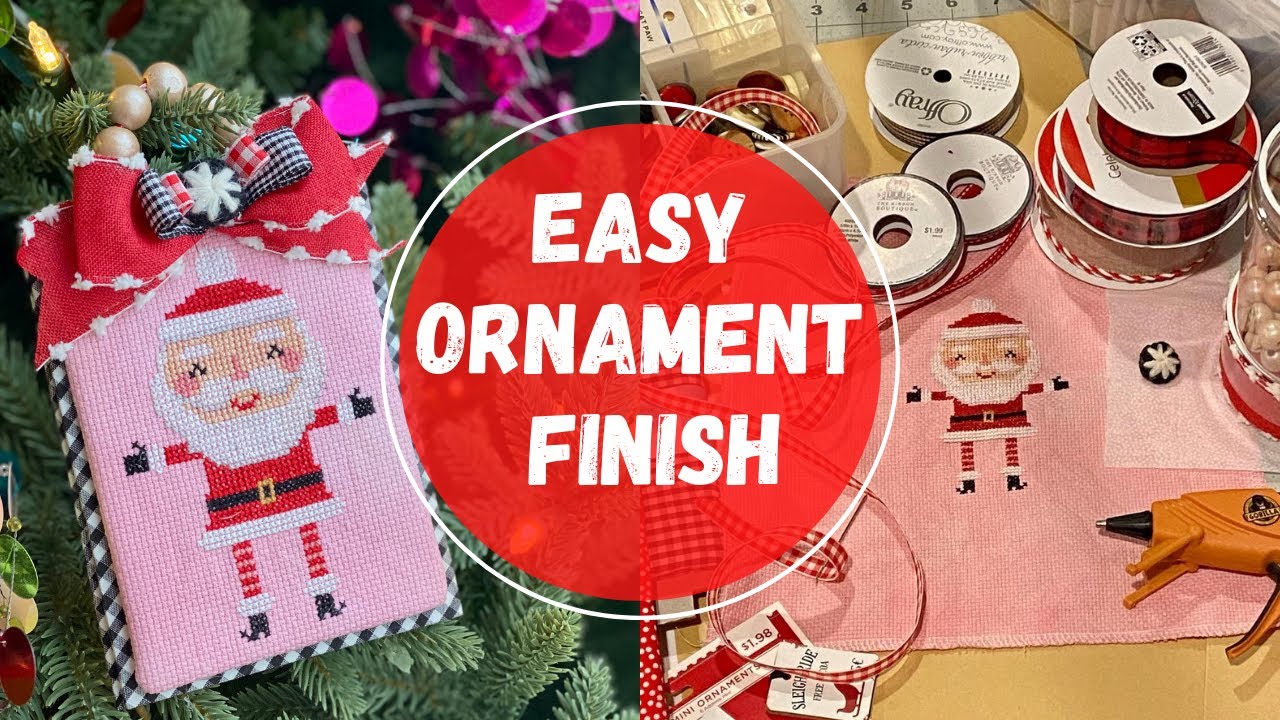 Easy CrossStitch Ornament Flat Finish Tutorial