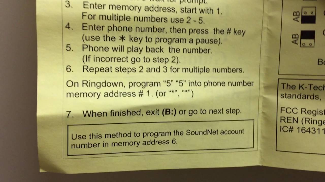 K-Tech ET401 Elevator Phone Programming Guide