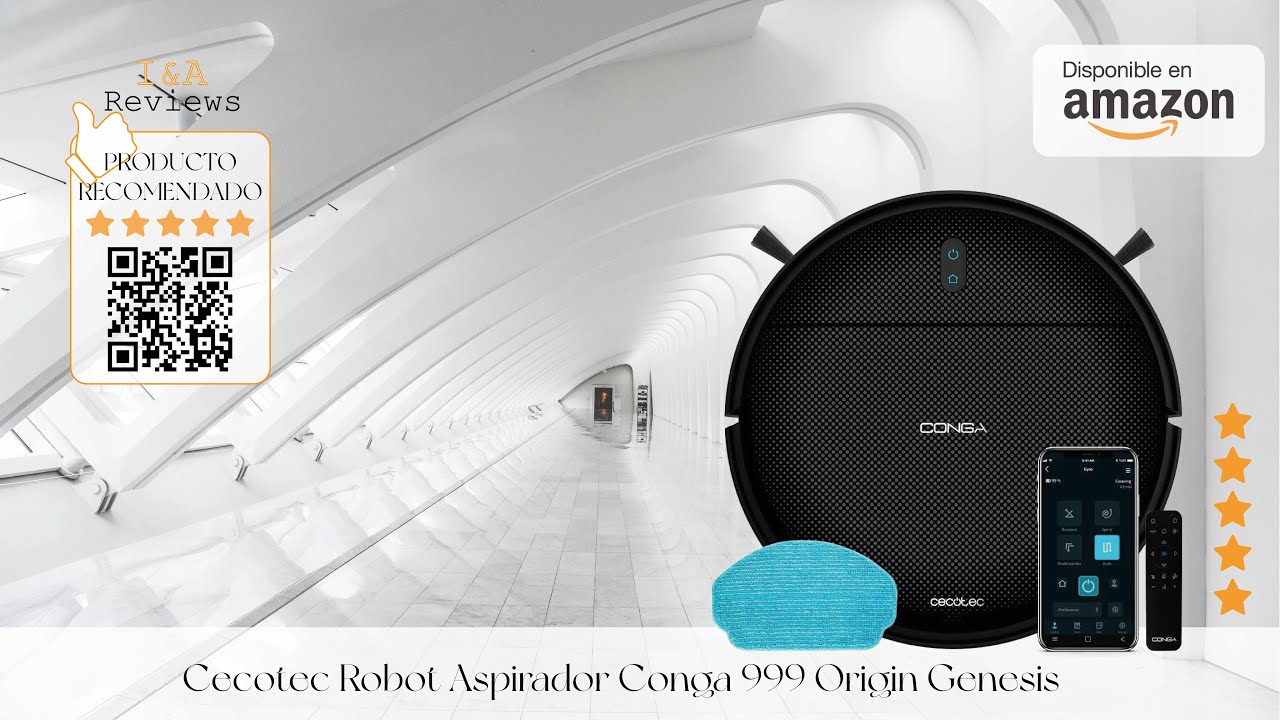 Cecotec Robot Aspirador Conga 999 Origin Genesis. 1000 Pa