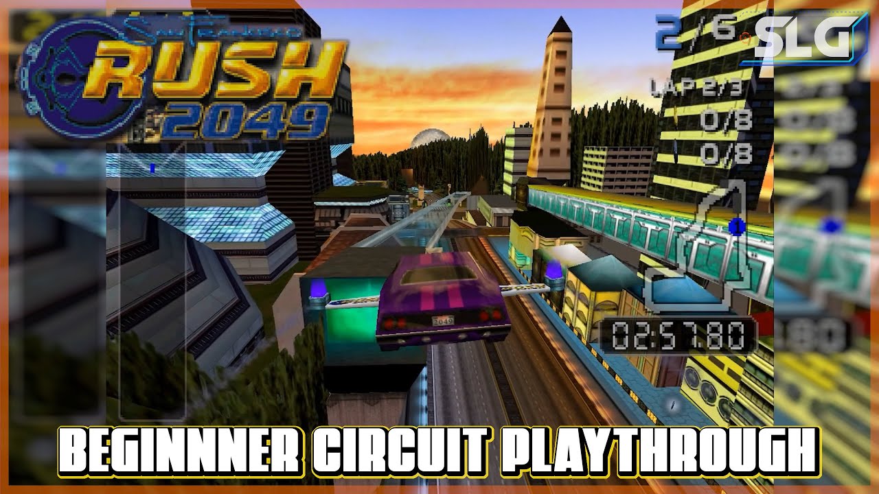 Rush 2049 N64 - Beginner Circuit All Tracks [1080P]