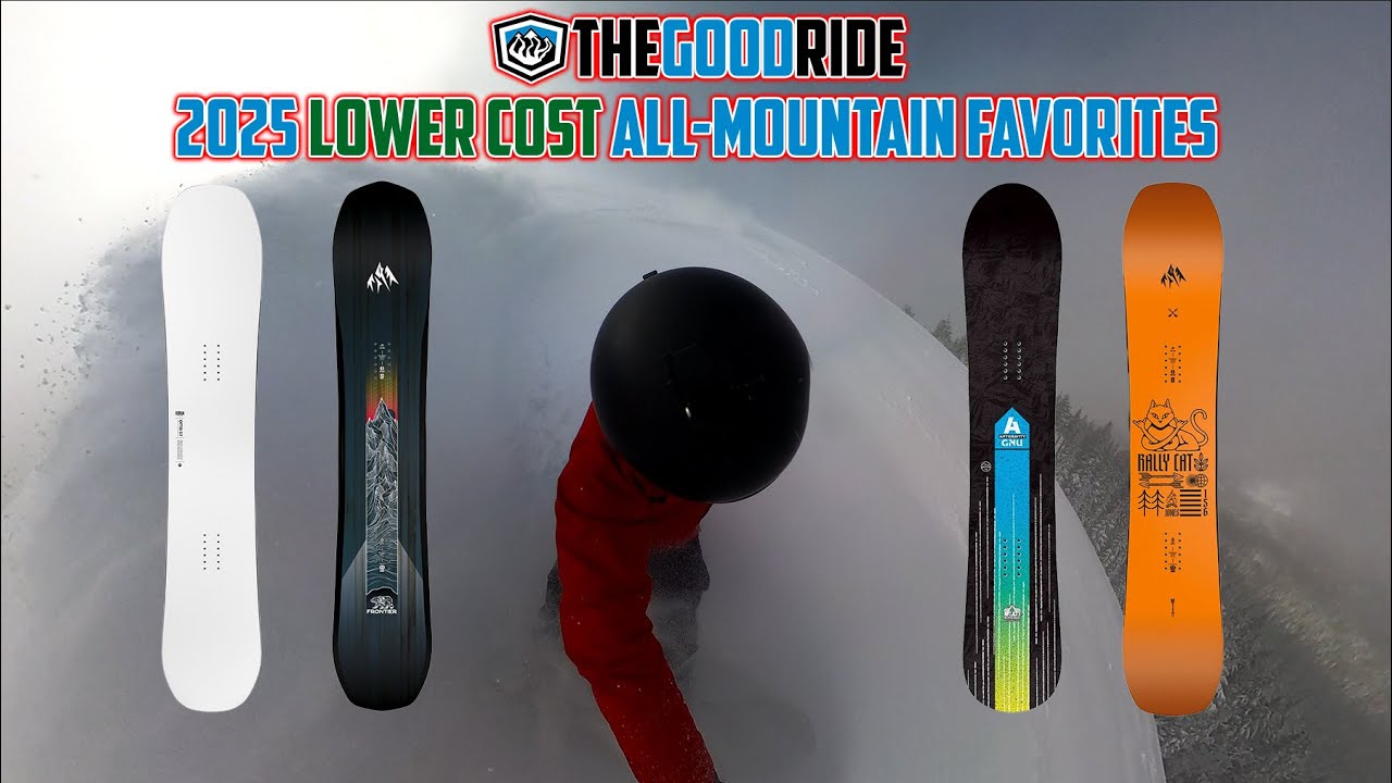 Лучшие недорогие сноуборды All Mountain 2025 года. Лучшие доски Good Ride для райдеров с ограниче...
