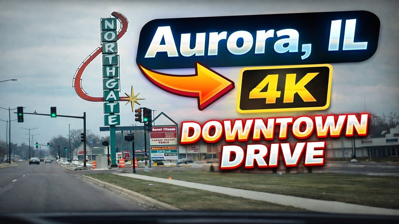 Aurora, Illinois - 4K Downtown Drive