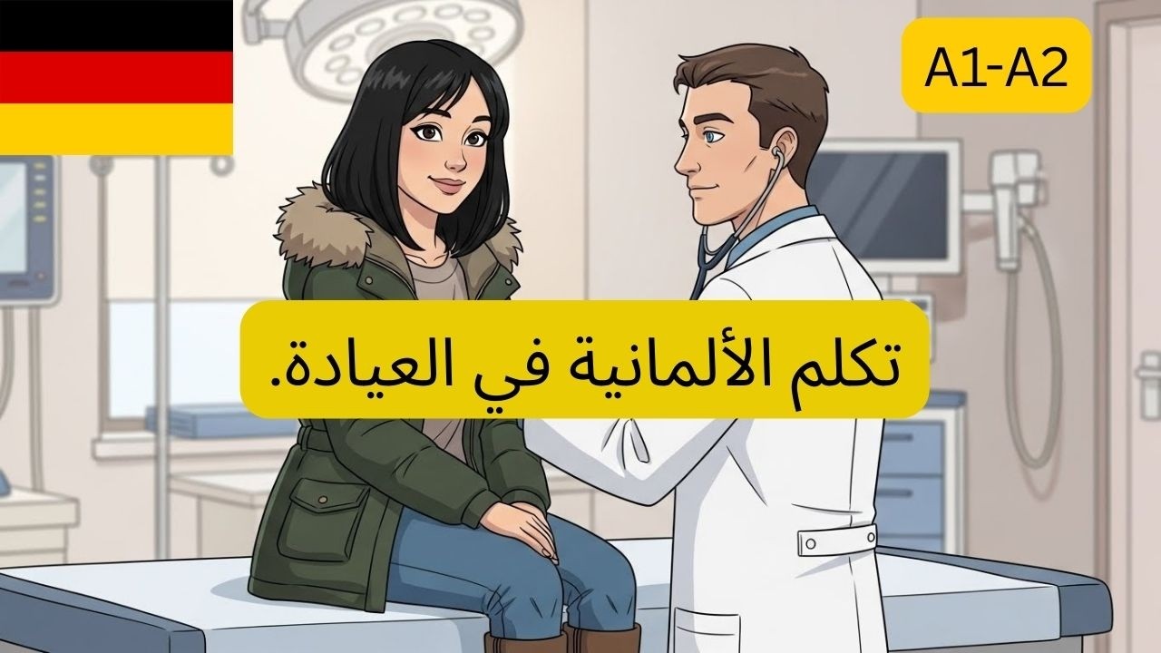 تعلم الألمانية في عيادة الطبيب: قصة آنا والمرض 🤒 (مستوى A1)