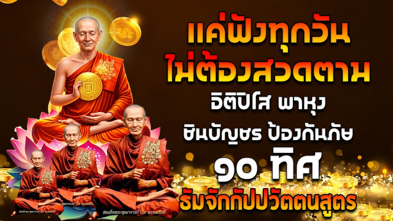 ปีดฟังทุกวัน เปีดดวงการเงิน อิติปิโส พาหุง ชินบัญช ป้องกันภัย ๑๐ ทิศ ธัมจักกัปปวัตตนสูตร