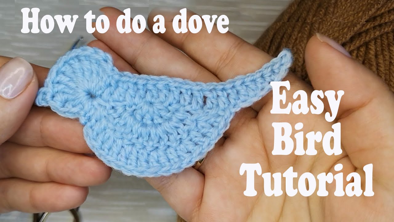 Как связать крючком птицу для начинающих Милое и дешевое украшение Dove Новогодняя елка