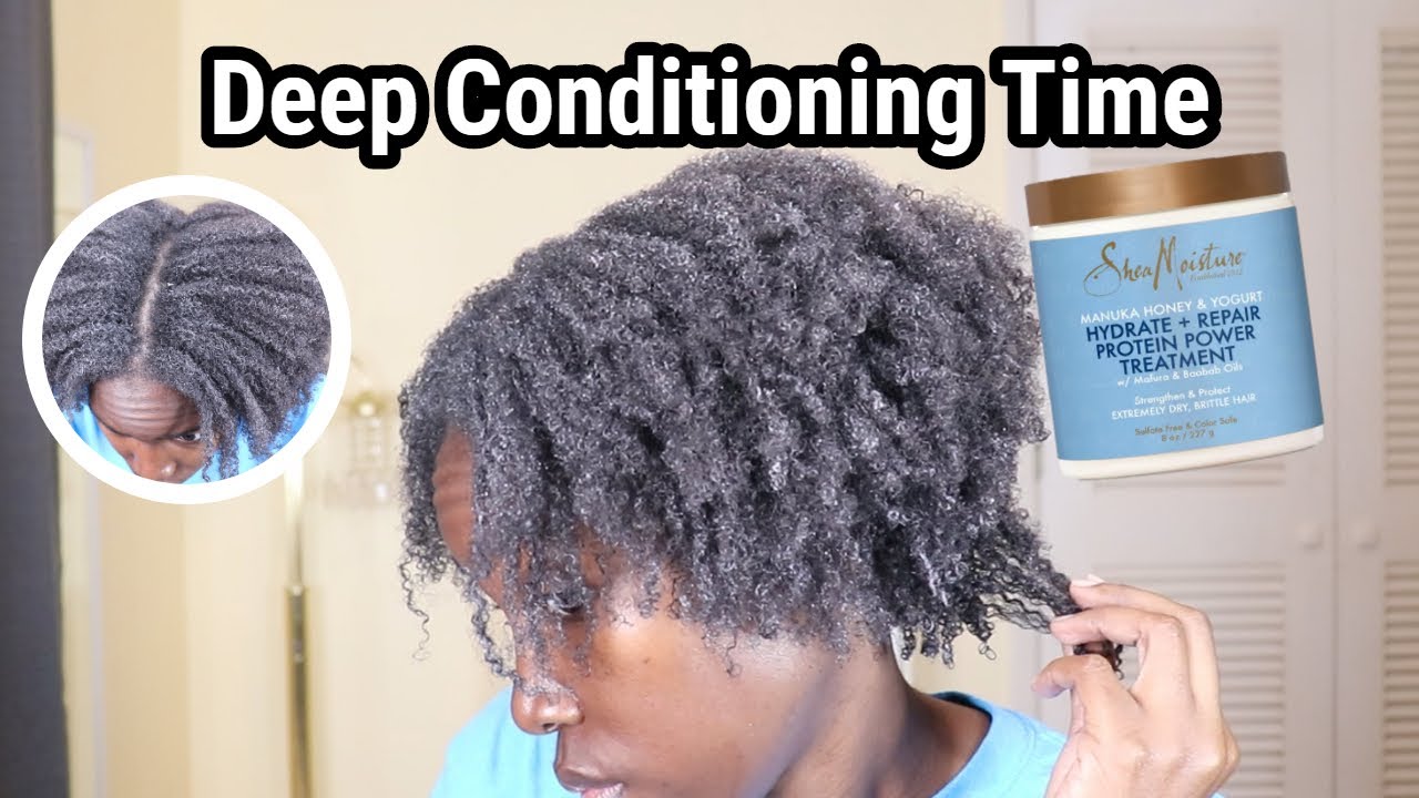 Deep Conditioning Time | Shea Moisture Hydrate + Repair Protein Power Treatment
