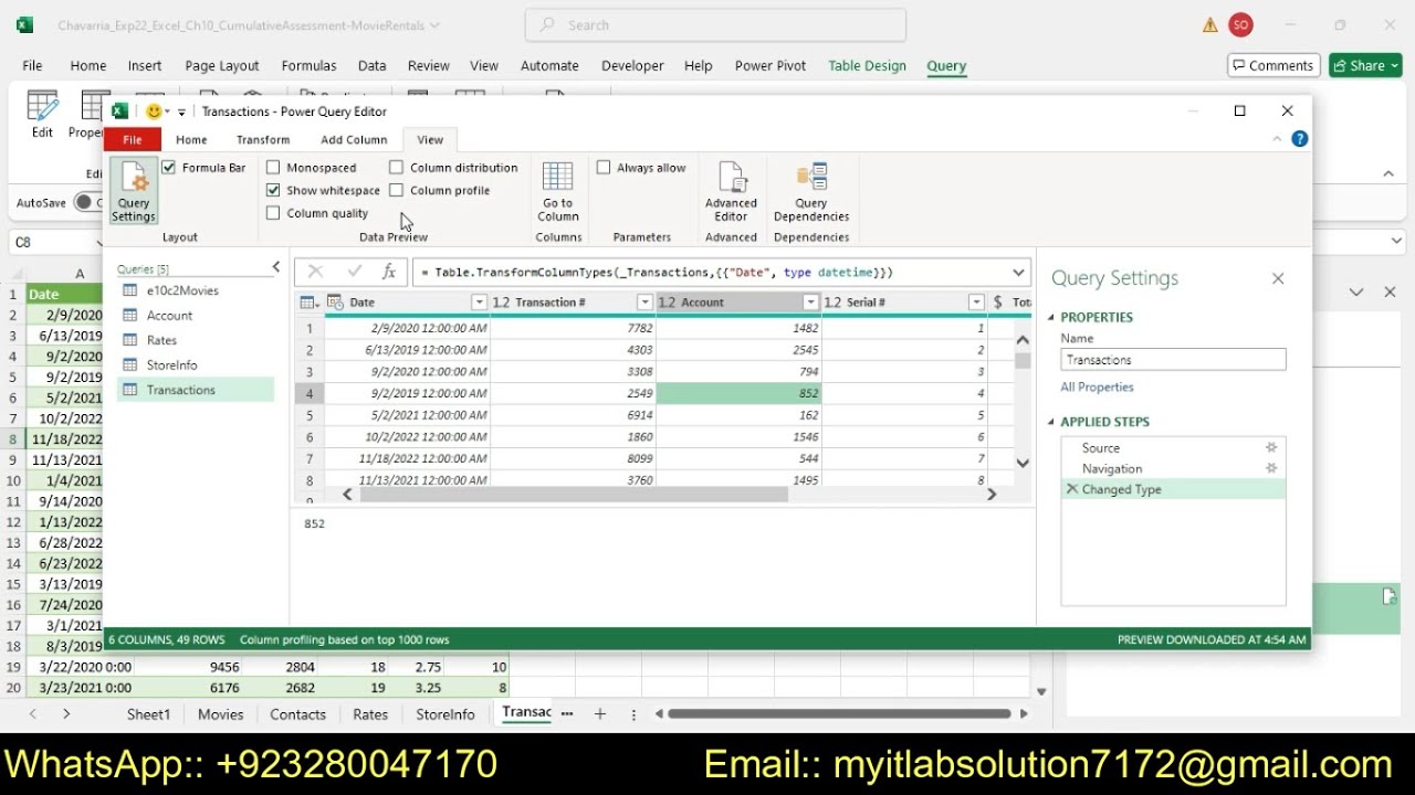 Exp22_Excel_Ch10_CumulativeAssessment - Movie Rentals | Excel Chapter 10 Movies Rentals