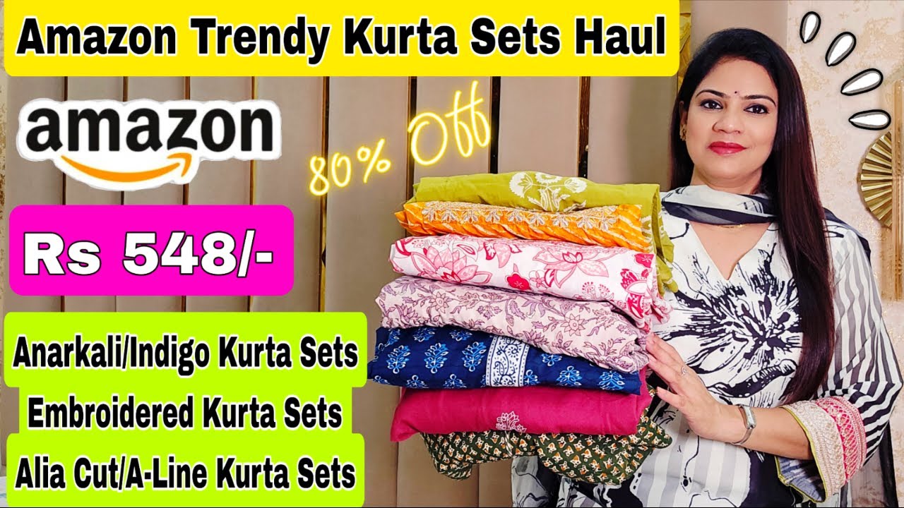 Amazon Trendy Kurta Sets Haul,Anarkali,Embroidered,Alia Cut,Kurta Sets,Rajni Style Tips #amazon #ad