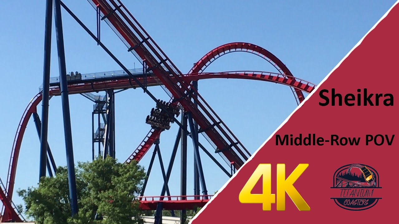 Sheikra middle row on ride 4K POV @30fps Busch Gardens Tampa