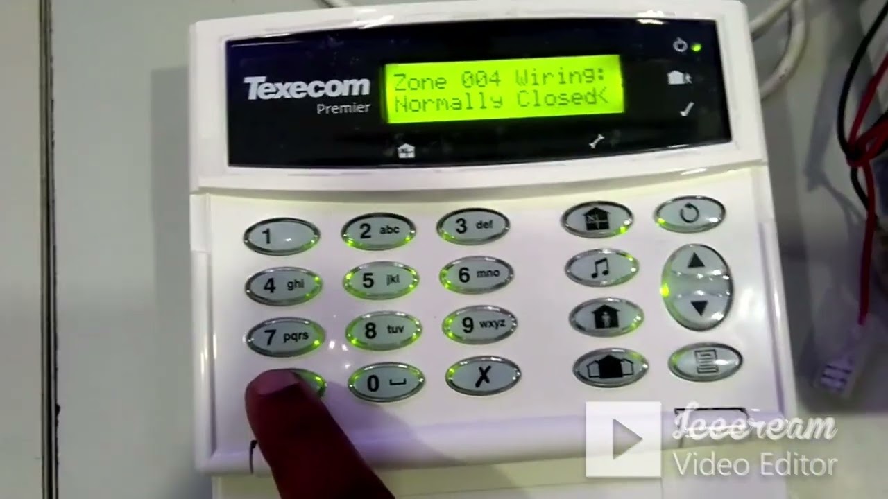 Базовая схема подключения и программирования панели Texecom Elite 24, часть 2