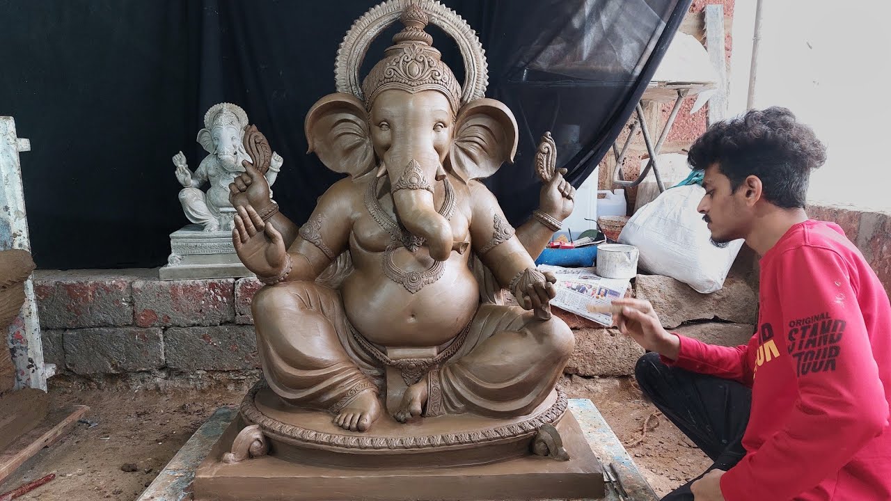 Ganesh idol making by Anant chougule ll 2022 ll how to make ganesh idol