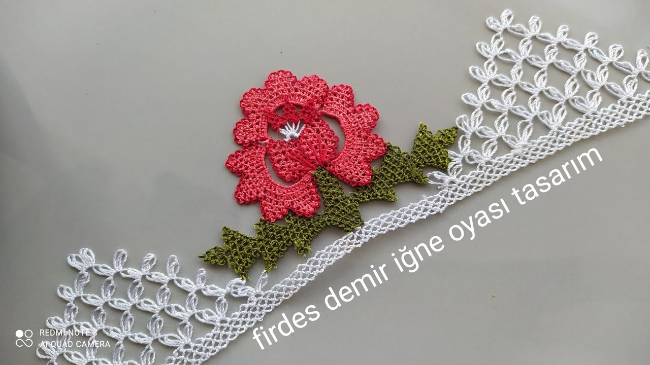 599- TAM BOHÇALIK AĞIR VE GÖSTERİŞLİ İĞNE OYASI HAVLU KENARI MODELİ ANLATIMLI YAPILIŞI