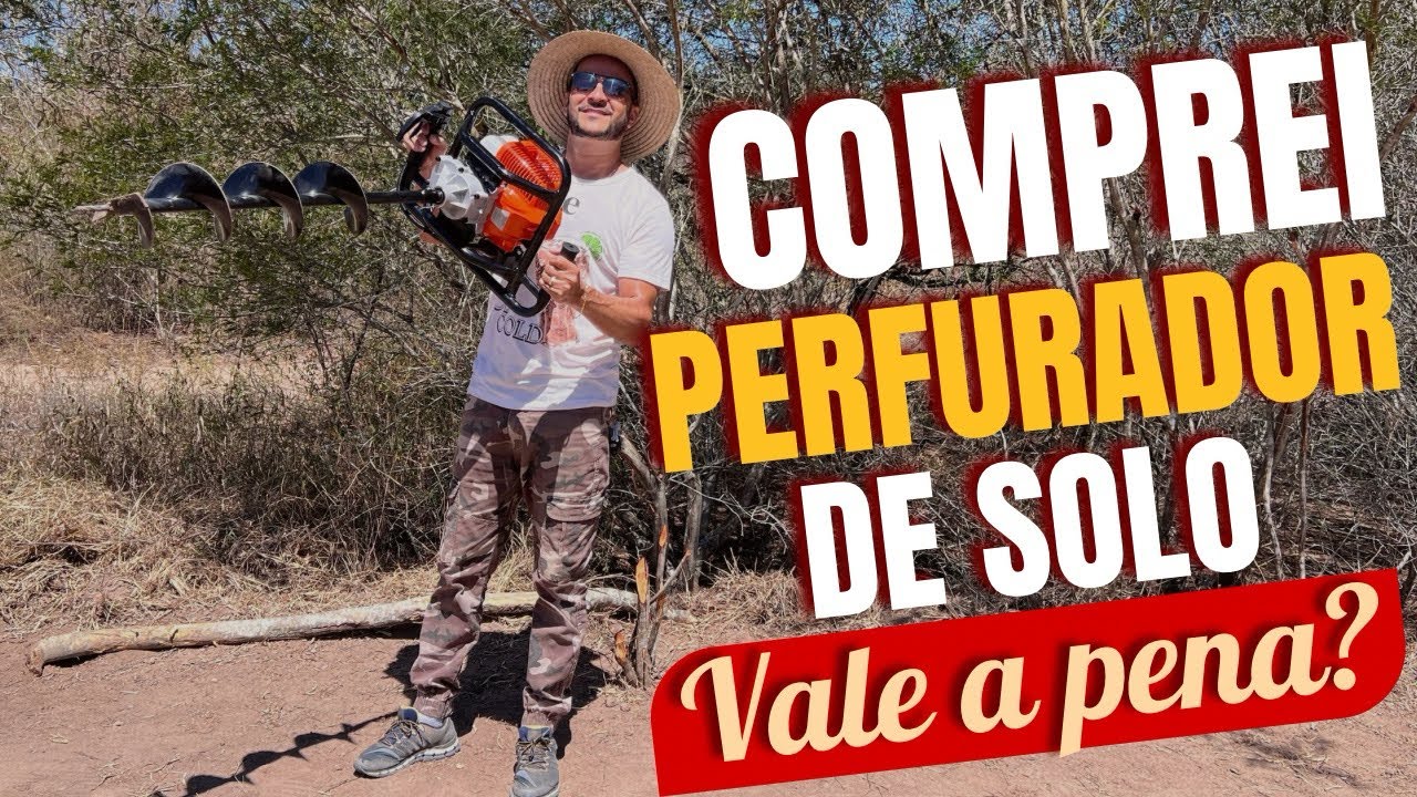 INAUGURANDO O PERFURADOR DE SOLO, SERÁ QUE DEU BOM?