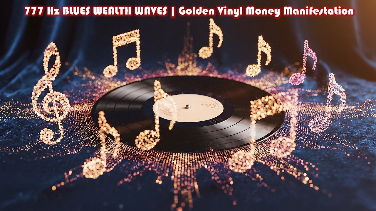 777 Hz BLUES WEALTH WAVES | Golden Vinyl Money Manifestation