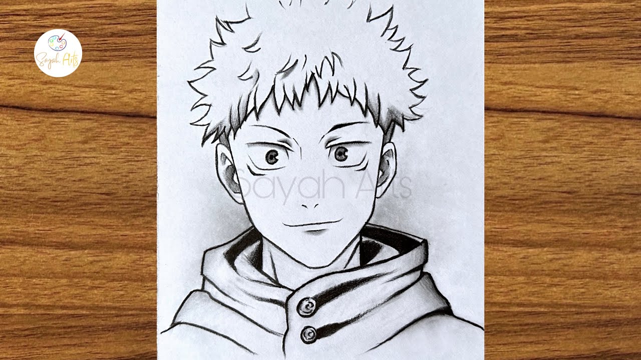 How to draw Itadori step by step || itadori drawing tutorial || Easy anime drawing