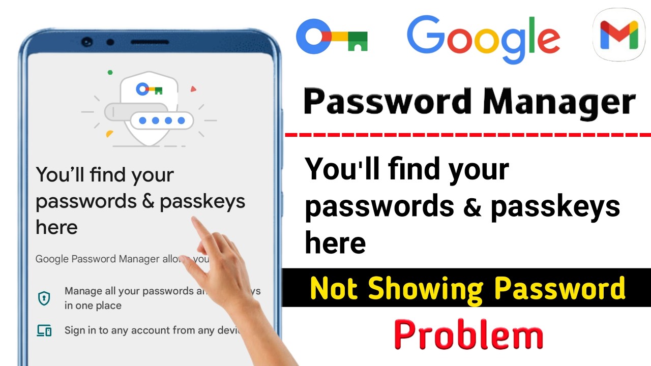 Password Manager Not Showing Saved Password||you'll find your passwords and passkeys here