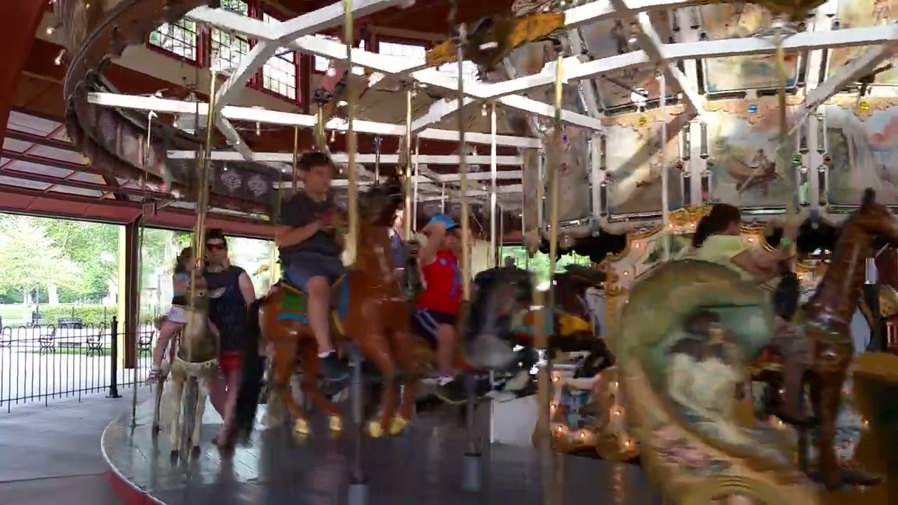The 1913 Herschell-Spillman Carousel in Greenfield Village at the Henry Ford