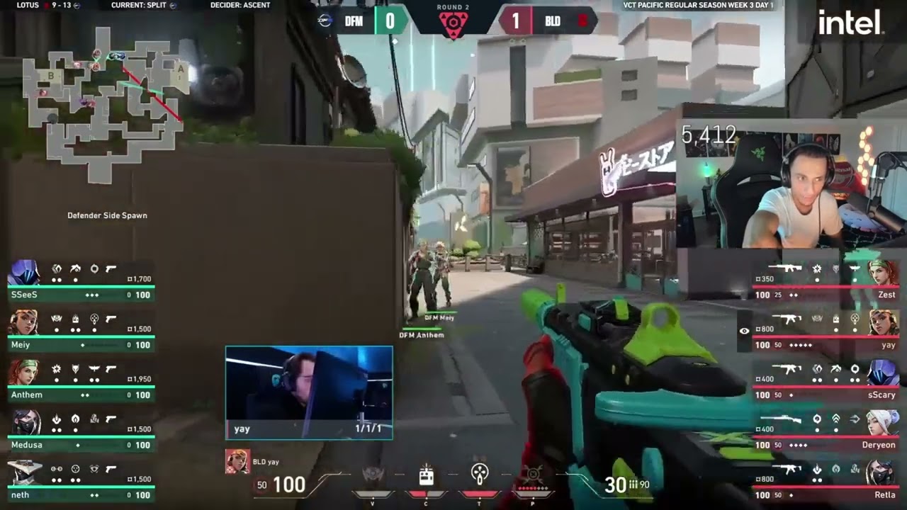 FNS reacts to BLD YAY smooth 4K against DFM on Split map 🔥
