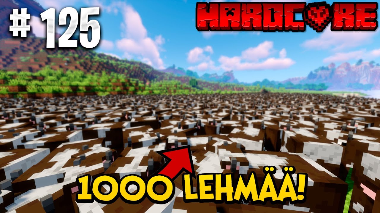 Minecraft Hardcore: TAPOIN 1000 LEHMÄÄ! #125
