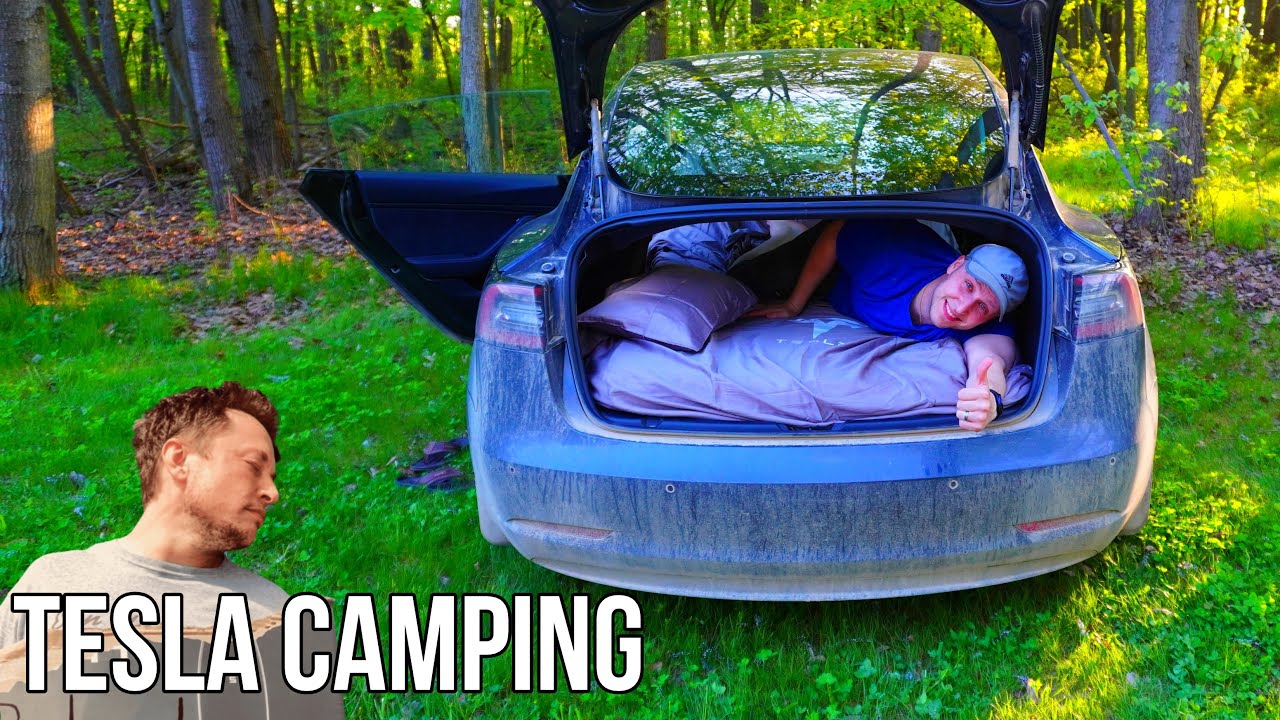 Кемпинг в Tesla Model 3! | Camp Mode | Достаточно ли 3 места? | Матрас ForMyTesla