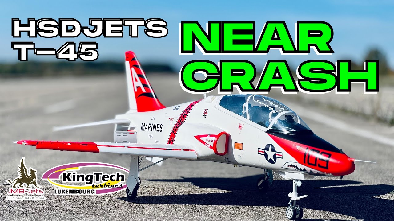 😱 WING DISCONNECTED on Turbine Jet • HSDJETS T-45  K70G4+  RC PLANE • (English/Français 4K 60fps)