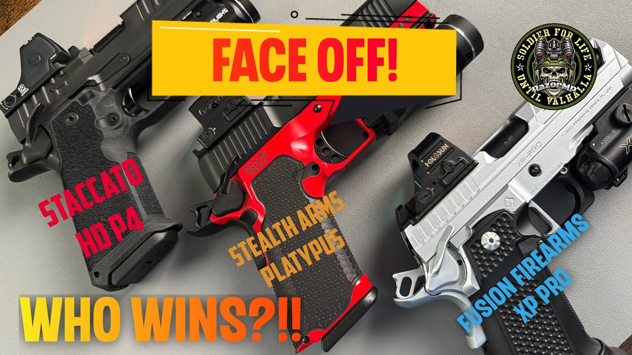 Staccato P4 против Stealth Arms Platypus против Fusion Firearms XP Pro
