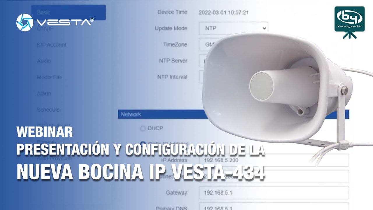 Presentación y configuración de la nueva bocina IP VESTA-434 | By Demes